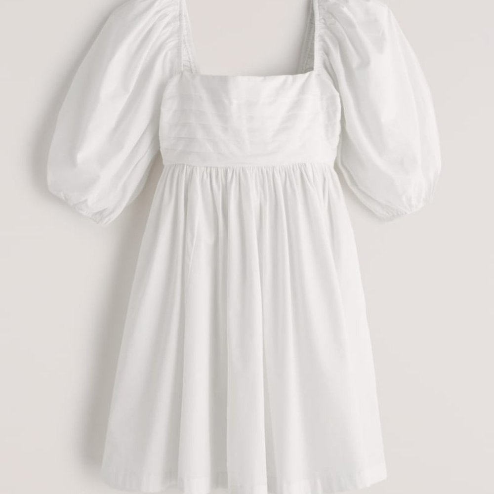 Abercrombie White Puff Sleeve Dress